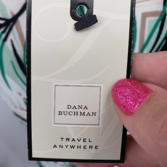 DANA BUCKMAN Travel Anywhere Packable Sheath Dress Floral Leaf Print S NWT - Picture 7 of 11